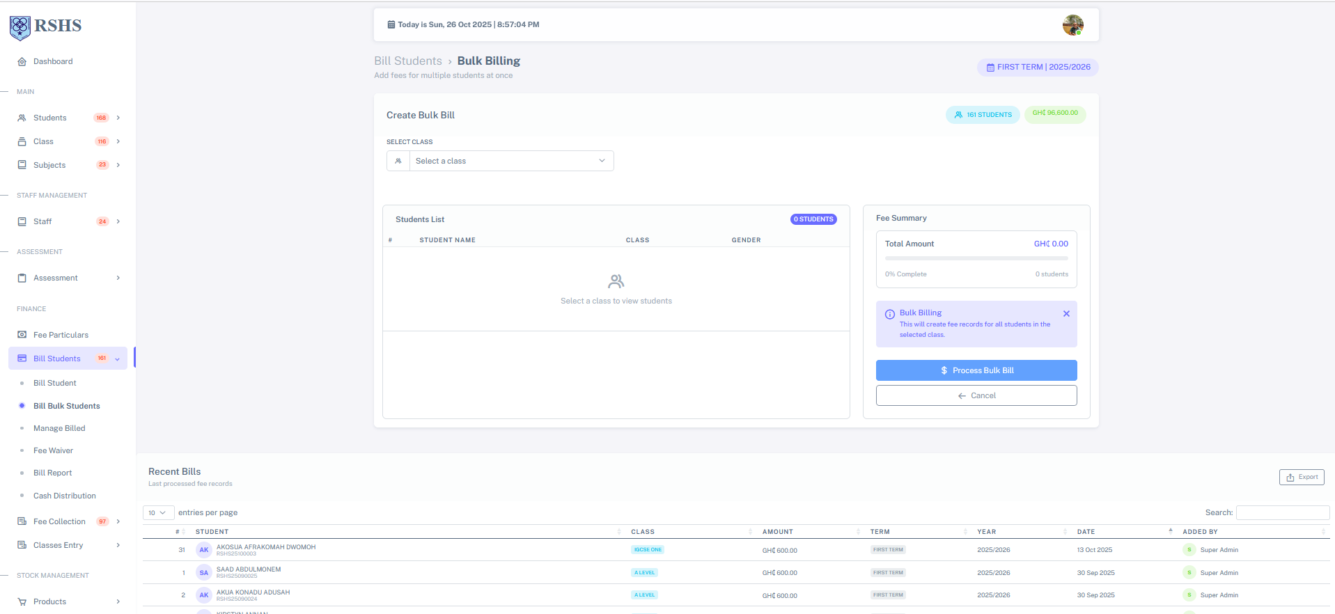 Billing Dashboard